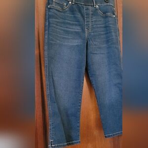 Gloria Vanderbilt Pull On High-Rise Shape Effect Capri's - Dark Blue Denim NWOT